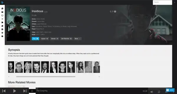 Movideid_int Page Animated image demonstrating how Kodi will show a sample of the selected video