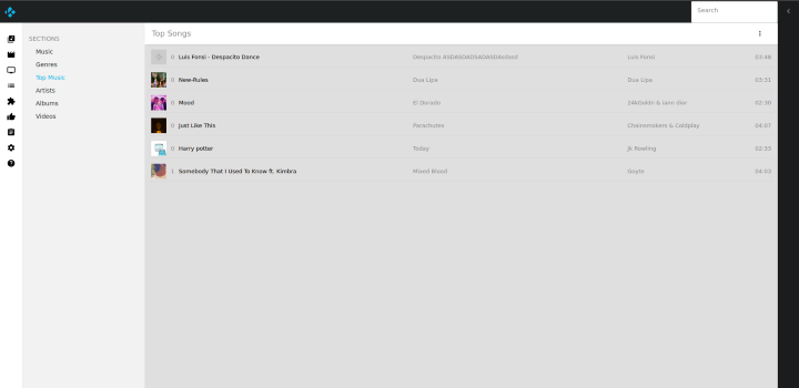 Top Music Page - after UI rework Screenshot of Top Music Page - after UI rework